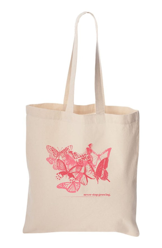 never stop growing tote