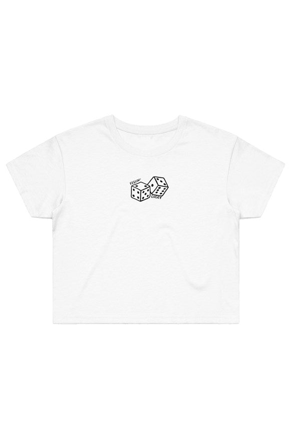 Feelin Lucky Dice Crop Tee