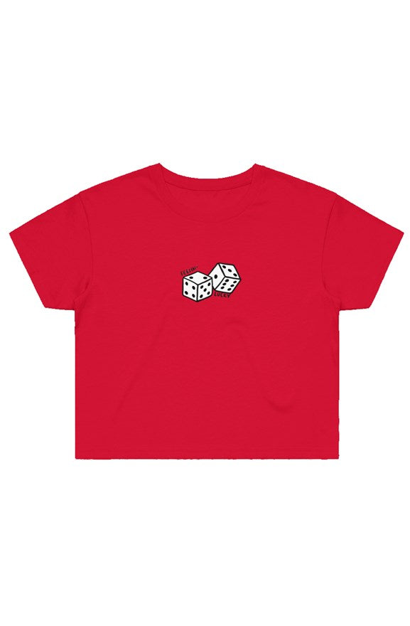 Feelin Lucky Dice Crop Tee